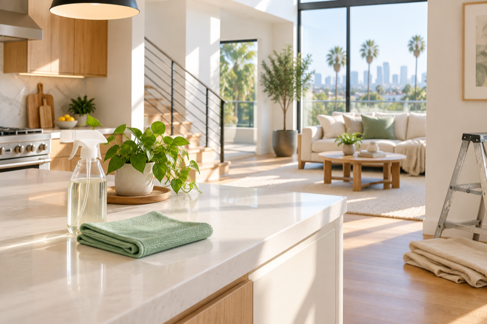Freshly cleaned remodeled kitchen